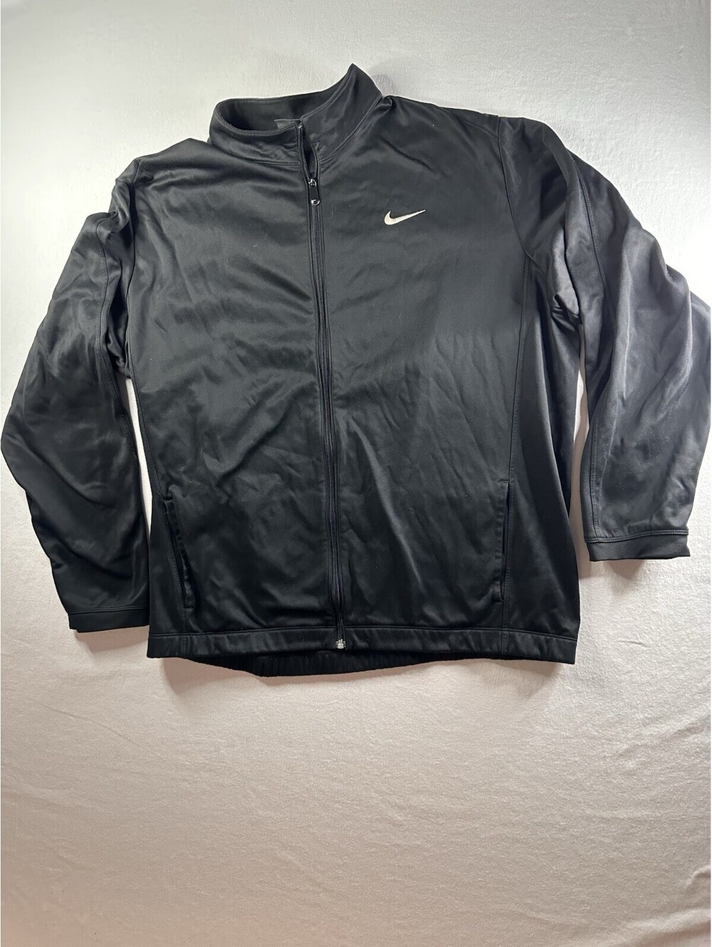 Nike Golf Jacket Mens XL Black Therma-Fit Full Zip Tour Performance